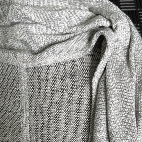 Free People Gray V-Neck Sweater with Wrap-Style Front - Picture 4 of 6